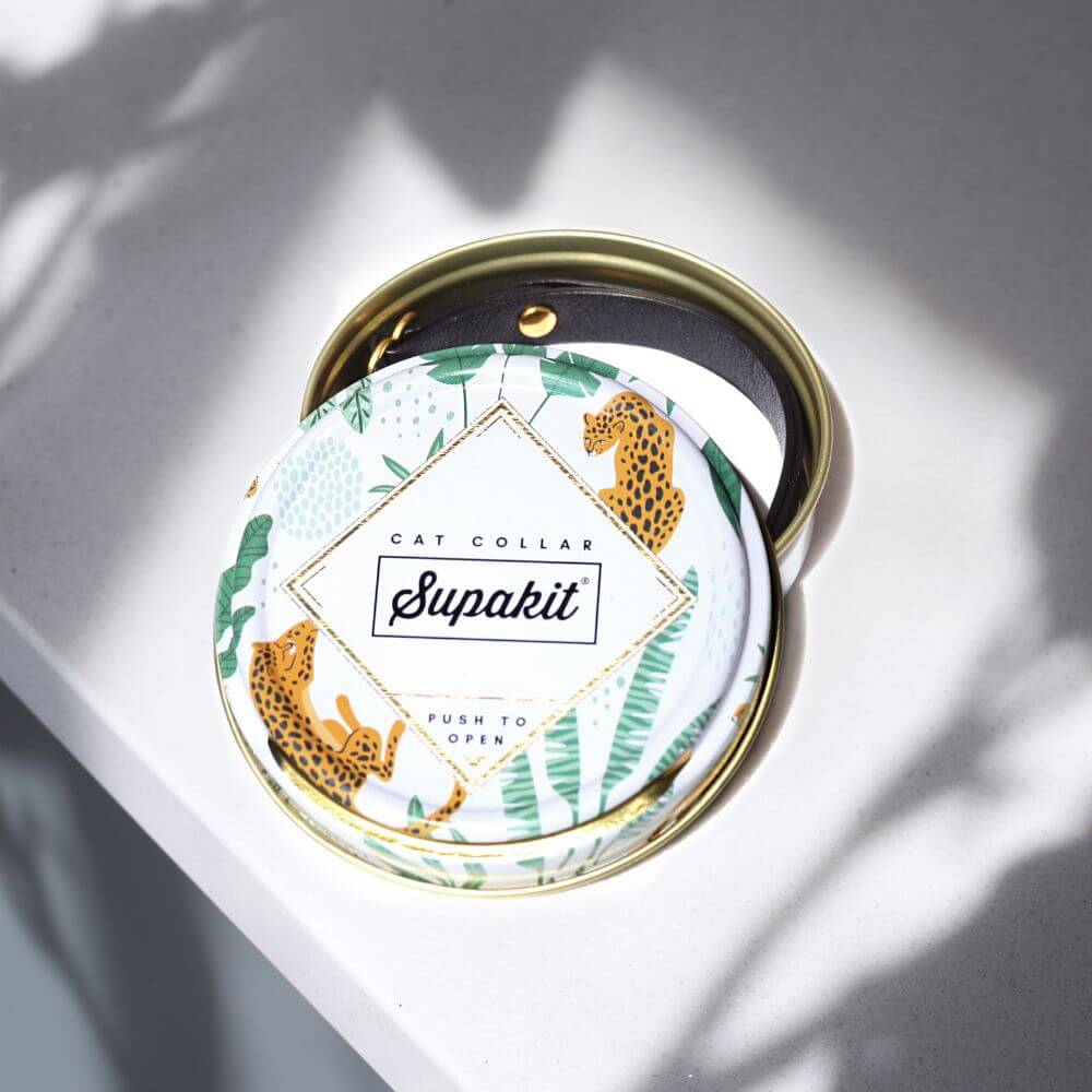 Leather Cat Collar - Emerald Green