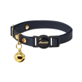 Leather Cat Collar - Midnight Blue