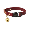 Leather Cat Collar - Burgundy