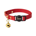 Leather Cat Collar - Scarlet Red