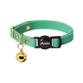 Leather Cat Collar - Mint Green